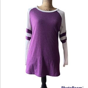 Yidarton purple and white top.